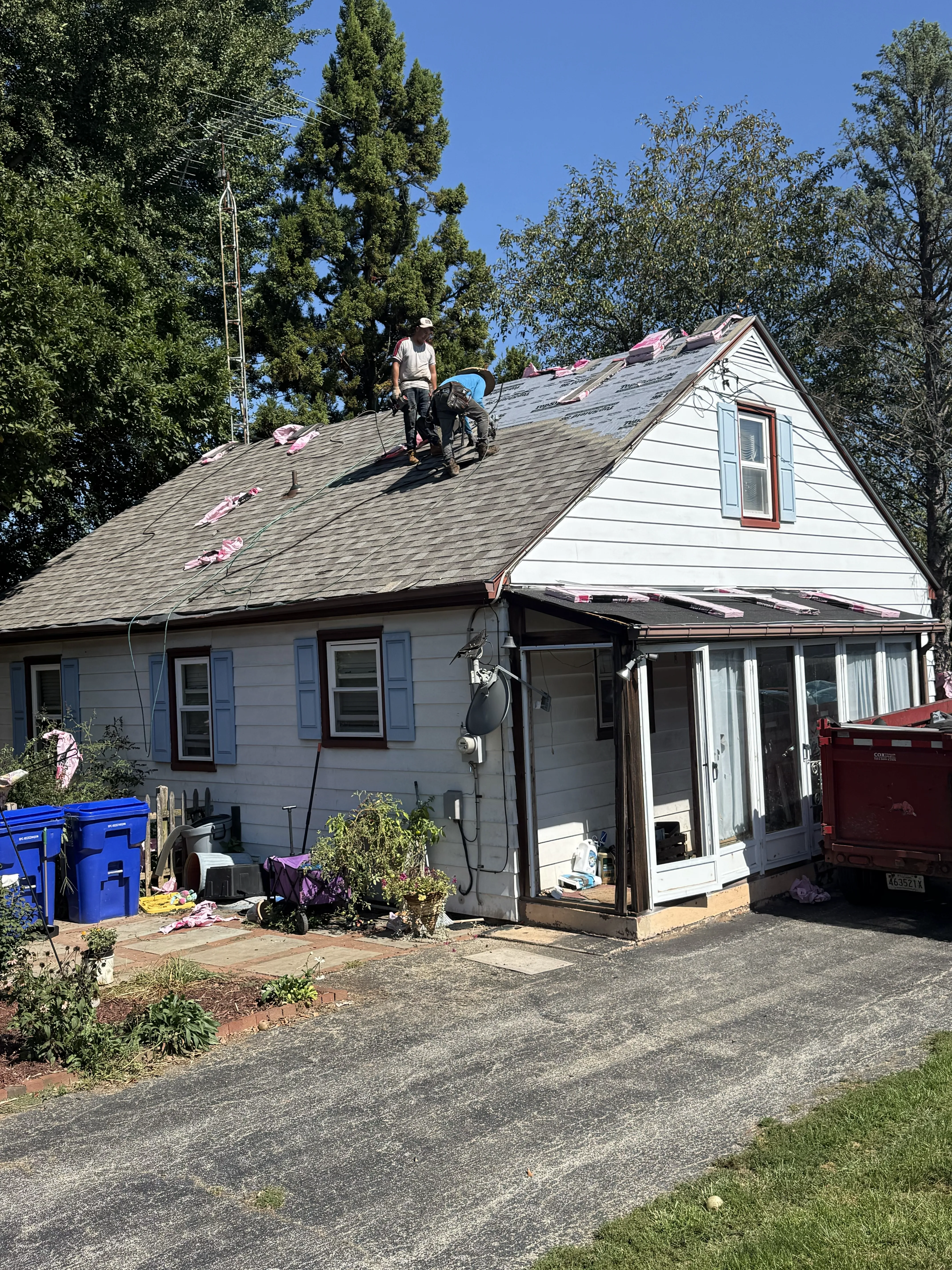 Diamond Elite Roofing crew working on a residential roof replacement.